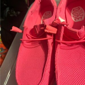 Hey Dude Women's Bright Pink Mesh Slip-On Sneakers